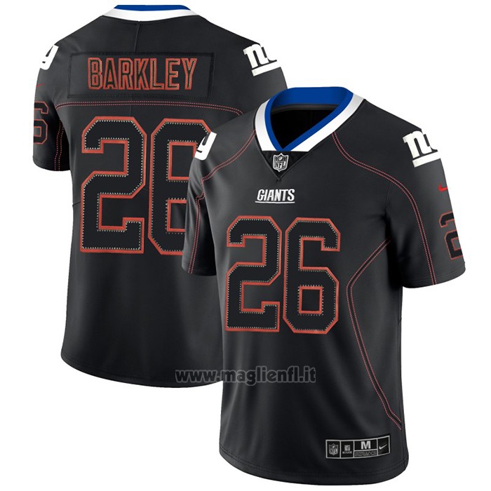 Maglia NFL Limited New York Giants Barkley Lights Out Nero